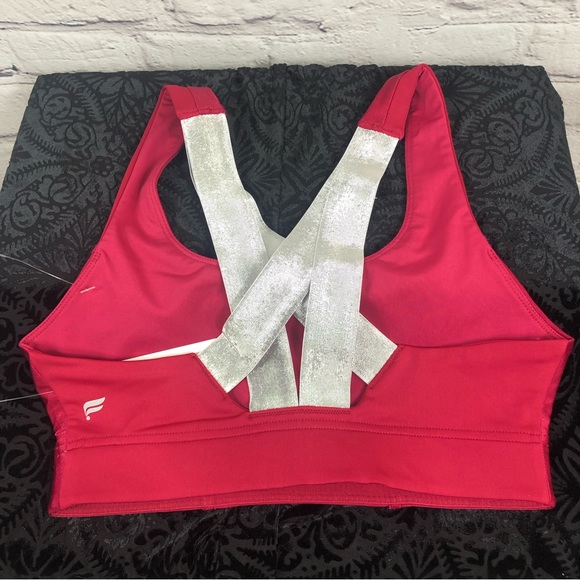 FABLETICS PAIGE LOW IMPACT RED/SILVER SPORTS BRA. SIZE ( XS) - Picture 12 of 12